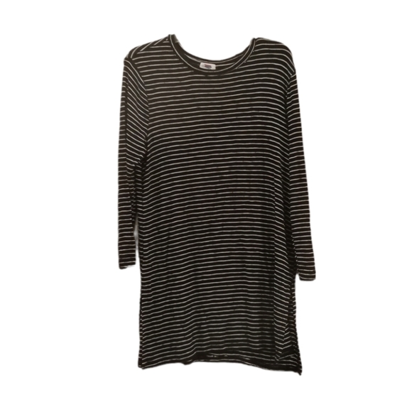 Old Navy Black and White Striped Shirt Size L - Picture 1 of 4